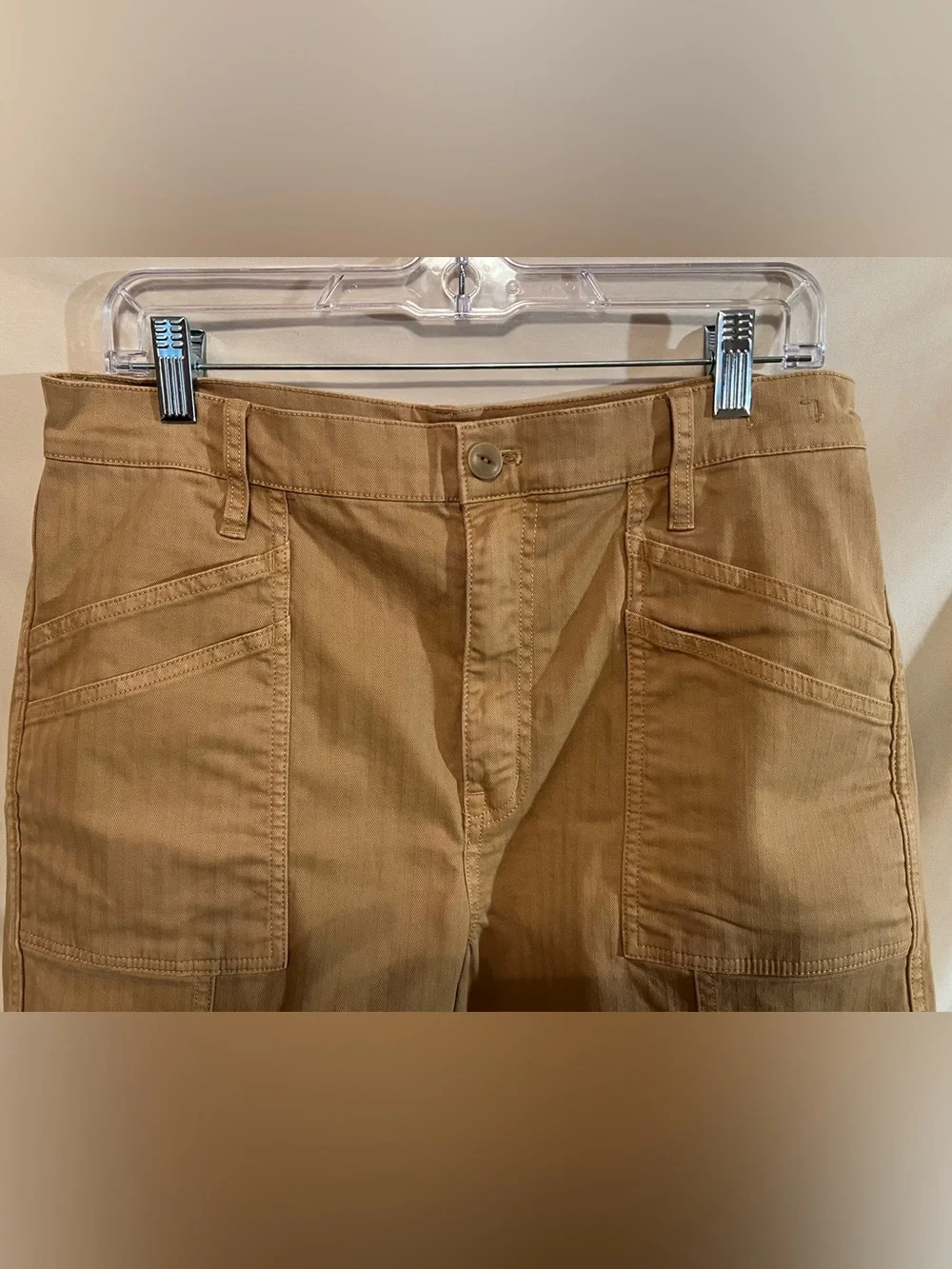 Madewell Garment Dyed 90’s High-Rise Straight Cargo Pants in Tan- Size 30